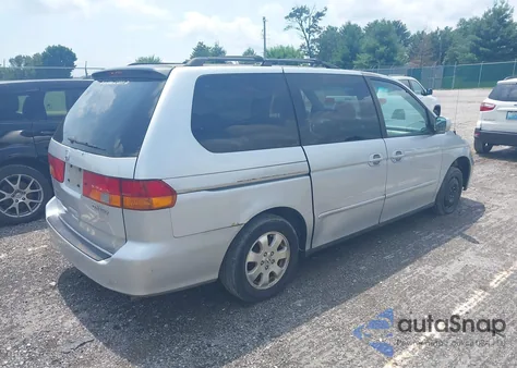 2002 Honda Odyssey Ex-L из США, поврежденный, VIN 5FNRL18932B050435